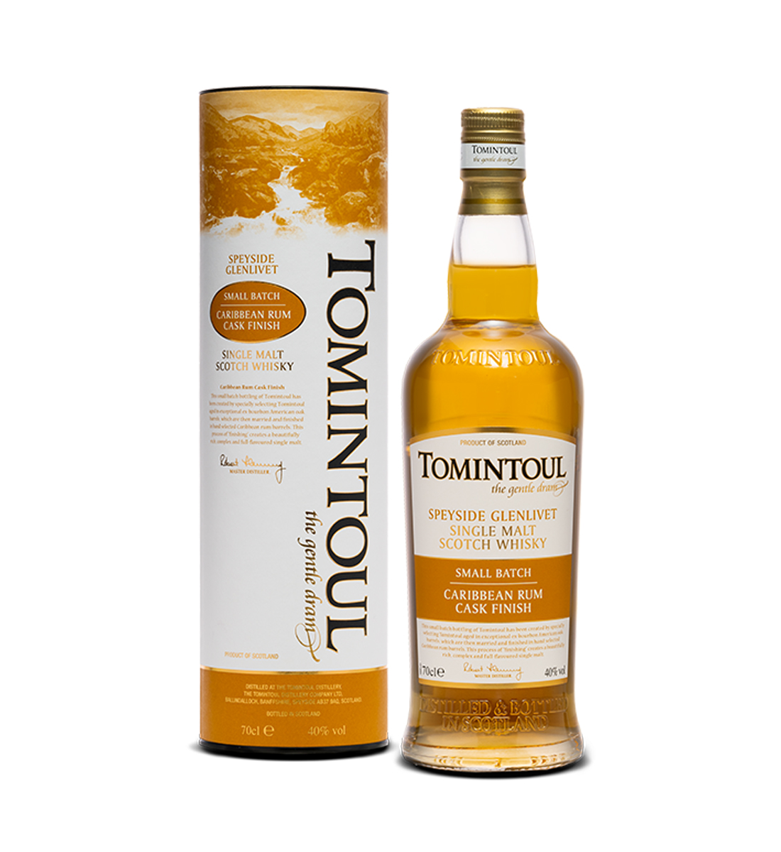 Tomintoul Caribbean Rum Cask Finish Speyside Single Malt Scotch Whisky 0.7L